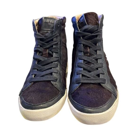Frye Dylan Women's High Top Sneakers Black Size 8.5 - Picture 1 of 14